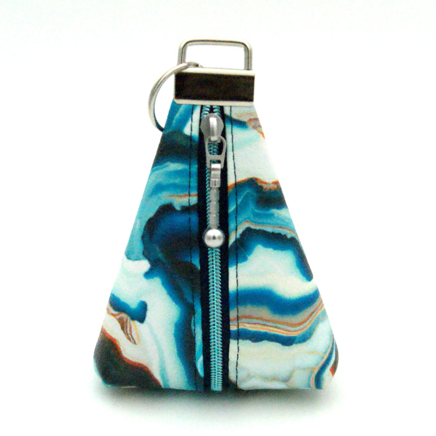 Triangle keyring pouch