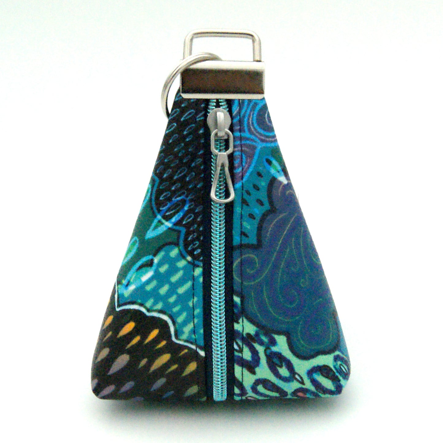 Triangle keyring pouch