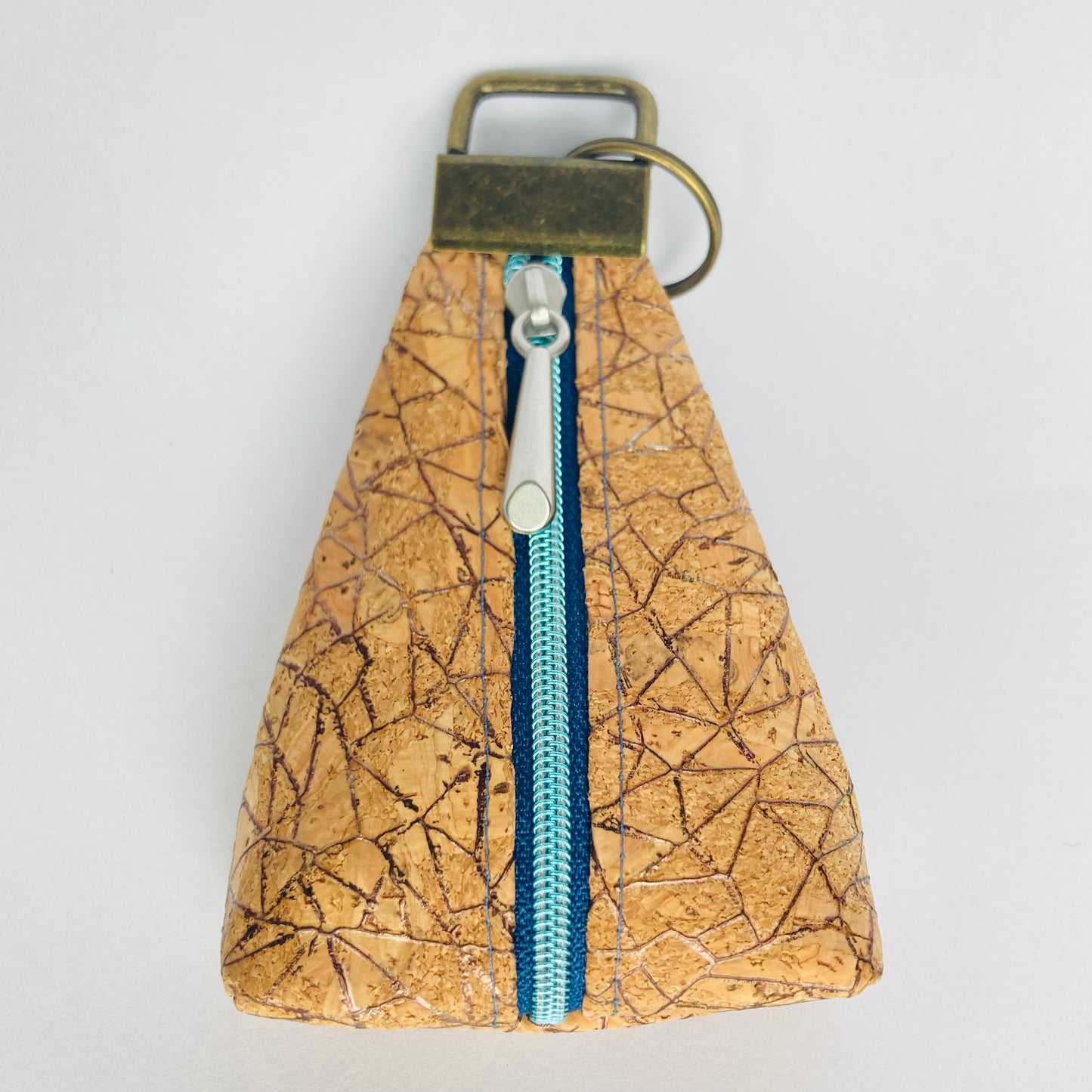 Triangle keyring pouch