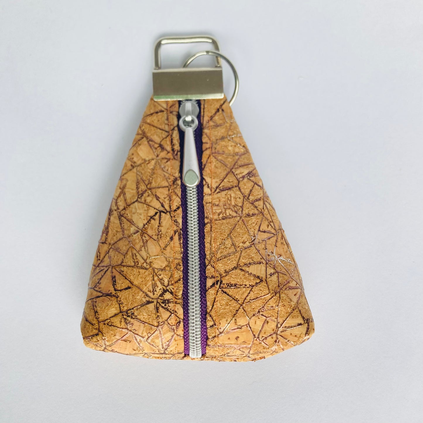 Triangle keyring pouch