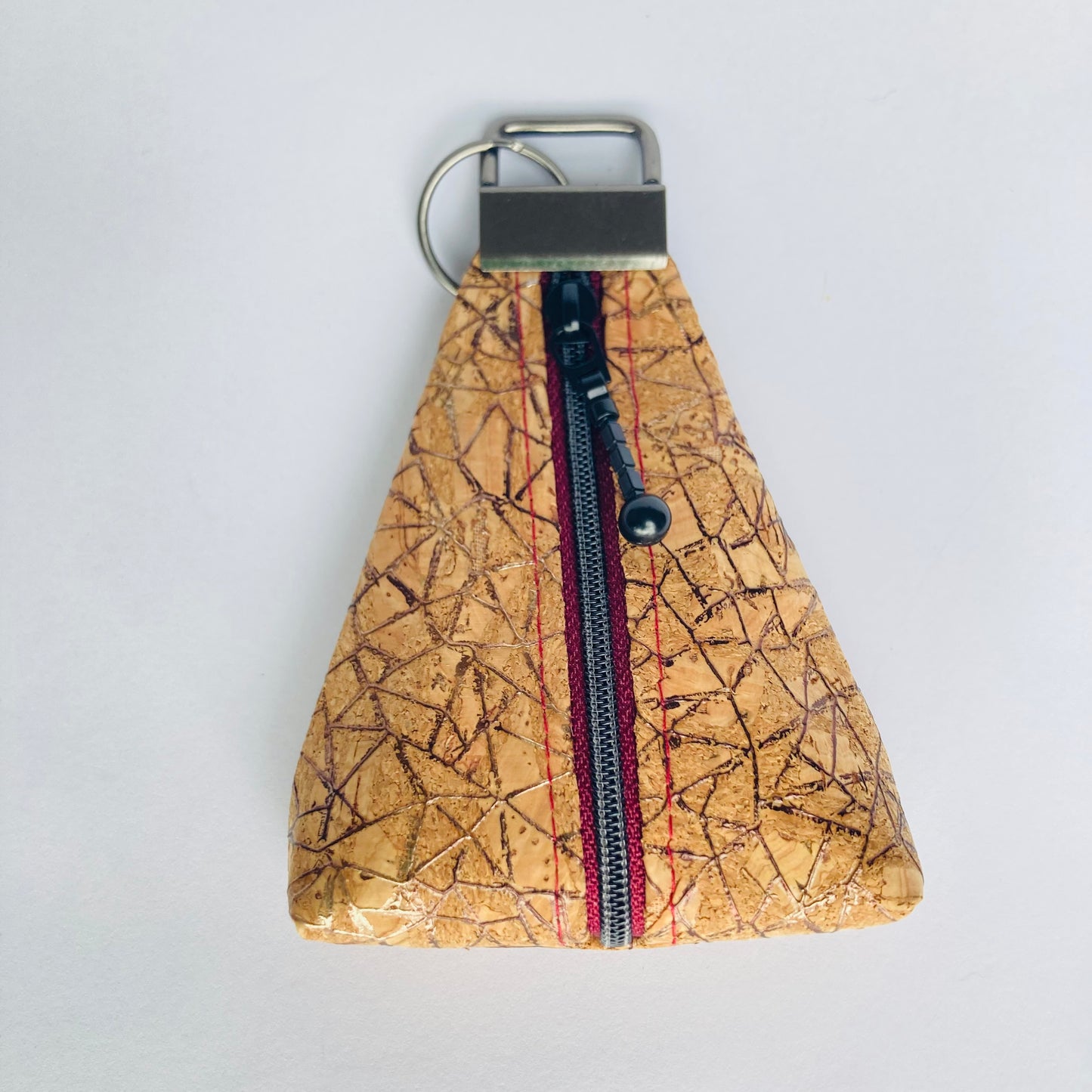 Triangle keyring pouch