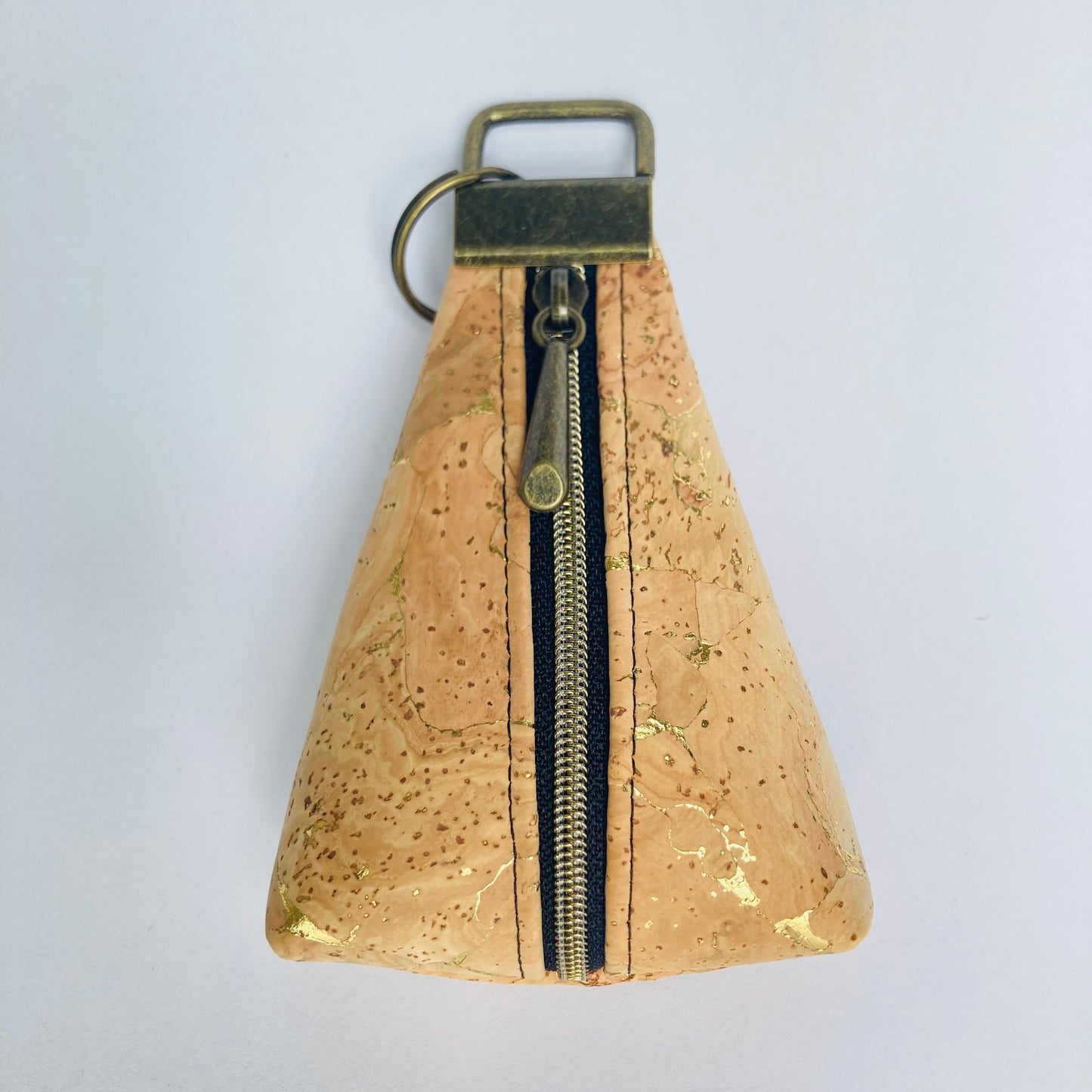 Triangle keyring pouch