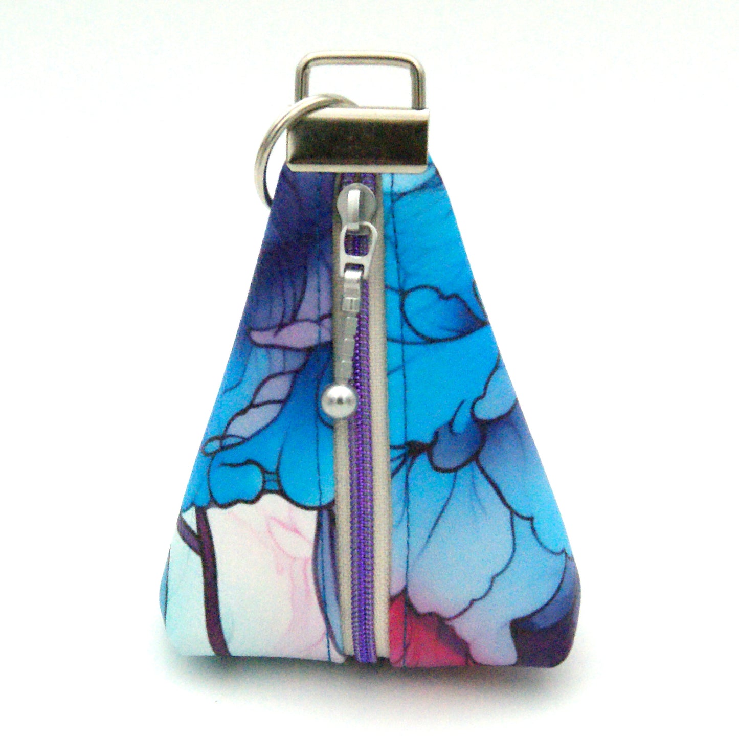 Triangle keyring pouch