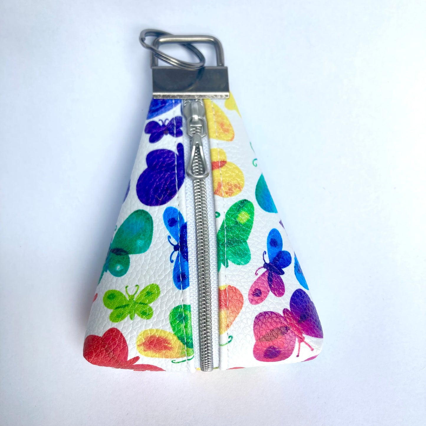 Triangle keyring pouch